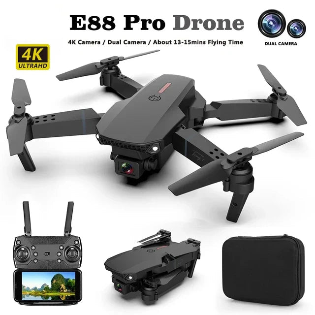 Dron. Doble cámara 4K SKU código Barras( ISBN )